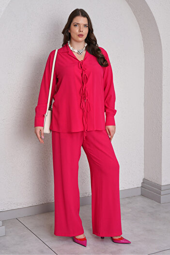 Büyük Moda Tie-Up Bottom with Lace Detail - Top Set