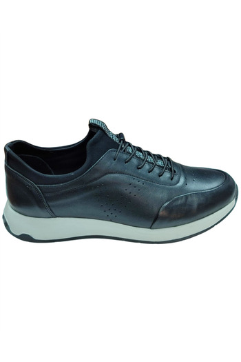Voyager 6630 Mr Men's Black Nata Genuine Leather Casual Sports Shoes
