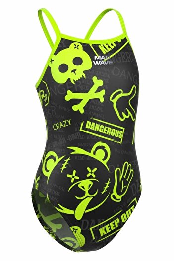 Mad Wave Girl's Swimsuit Antichlor Nera Junior