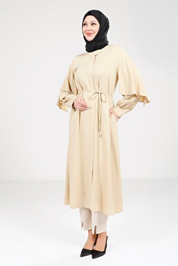 Beyza Yırtmaçlı Kol Gold Renk Giy Çık 9196