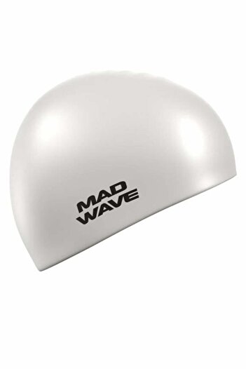 Mad Wave Madwave Довге волосся Силіконове біле плавальне шапочка