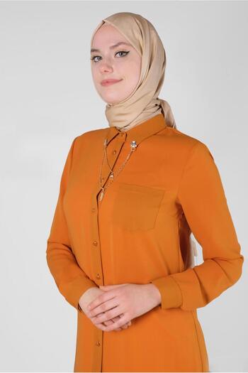 Alvina Buttoned and Chain Detailed Tunic 43668
