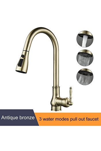 Choice Antique bronze Kitchen Faucets Pull Out Antique Bronze Kitchen Sink Water Mixer Tap Crane Faucet Hot