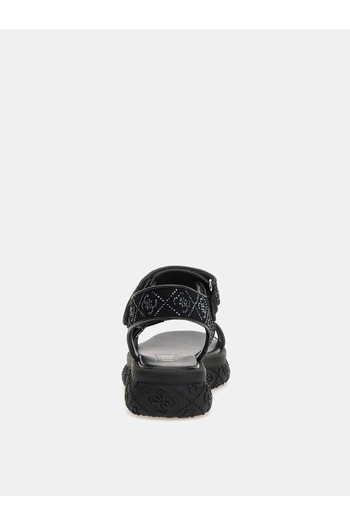 Guess Lode Women's Black Sandals Fljlodfap03-Black