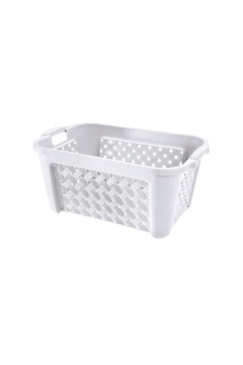 SAFA High-quality rectangular Itali laundry basket. White. Capacity 35LT / 58x38.2xH26 CM