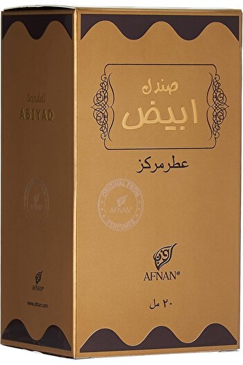 Afnan Sandal Abiyadh Unisex Concentrated Perfume Oil, 20 ml