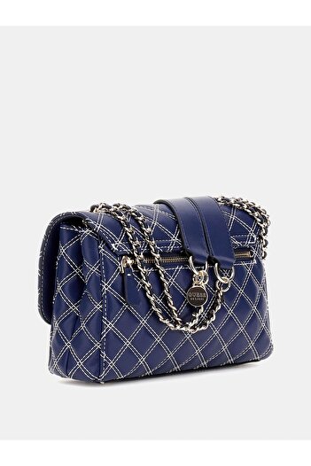 Guess Cruise Vibe Cnvrtble Xbdy Flap Women's Navy Blue Crossbody Bag Hwqg9649200-Nvw