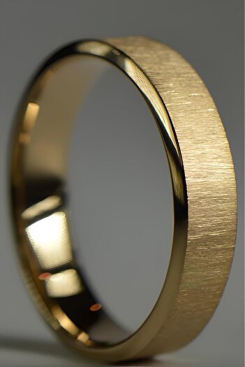 Takı Dükkanı 6mm Brushed Matte Plain Women Men Steel Wedding Band Ring Cl46