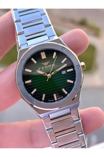 FERRO Men Wrist Watch Steel Band Italian Design 3 Atm Efm40147-A1 as Engagement and Groom