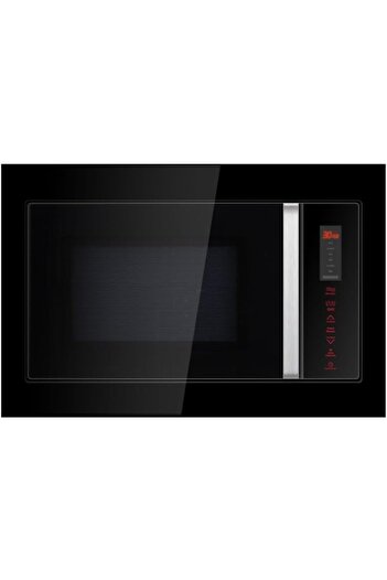 ELBA - 31L Built-in Microwave Grill Defrost 6 Menus Touch Control - Black Glass Frame Italian Technology