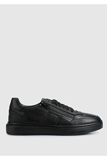 Provoq Black Leather Men's Shoes