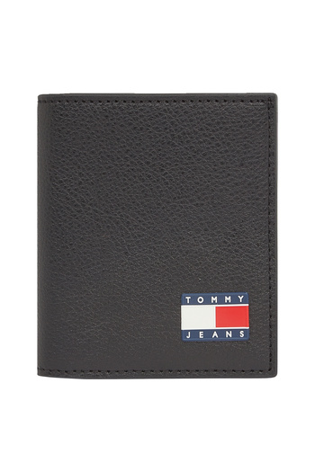 Tommy Hilfiger Men Black Heritage Leather Slim Wallet