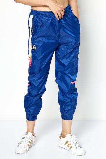 Aape By A Bathing Ape Women Regular Fit Drawstring Jogger Pants, Blue Combo
