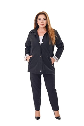 Sadık Collection Kadın Büyük Beden Mevsimlik Trençkot