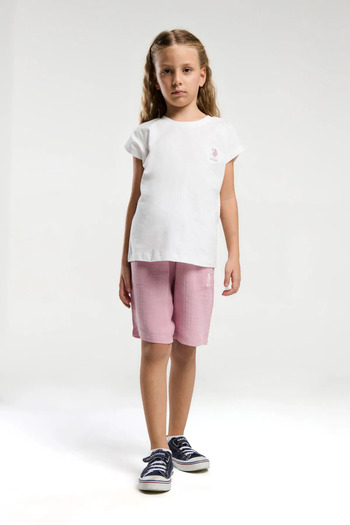 U.S. Polo Assn. U.S Polo Girl's Shorts Suit 4-15 Years White