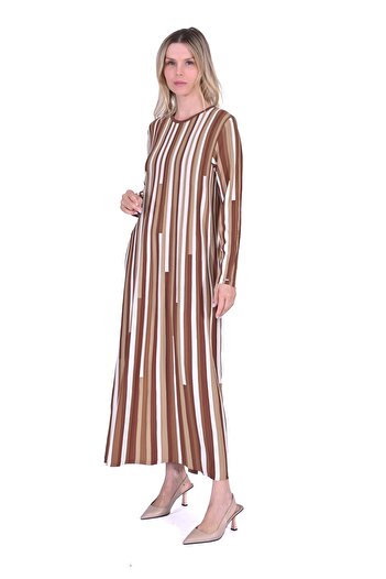 Invee (Invee) 6407 Knitwear Dress Cinnamon Model Shoes