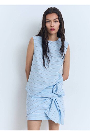 MANGO Woman Striped cotton blouse