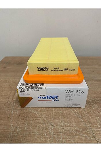 WUNDER Wh916 Air Filter Hyundai Getz (2002-2010) 1.1 - 1.2 - 1.3 - 1.4 - 1.5