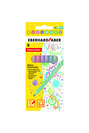 Ponart Ef Glitter Pen - 6 Pastel Colors