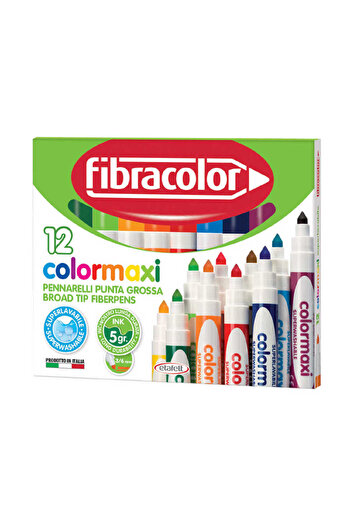 Fibracolor Colormaxi Jumbo Felt Tip Pen 12 Colors