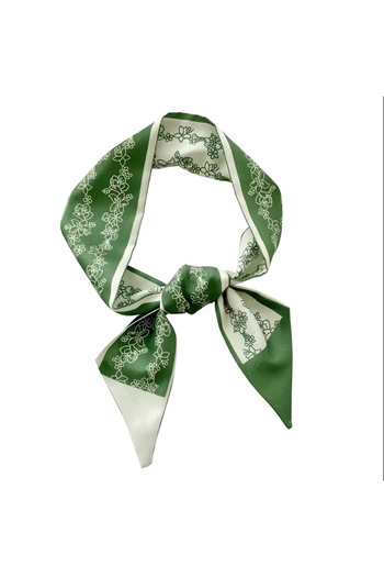 MAHLA Design Scarf, Green Thin Shawl, Bag and Hair Accessory