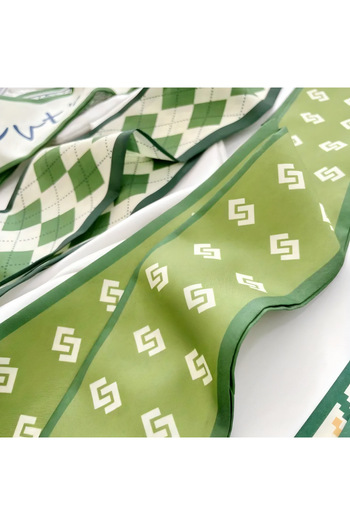 MAHLA Design Scarf, Green Thin Shawl, Bag and Hair Accessory