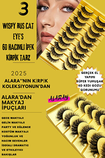alaraycosmetics ALARA'NIN KİRPİK KOLEKSIYONUNDAN 30 ÇİFT 3 FARKLI STIL TAKMA KIRPIK SETİ