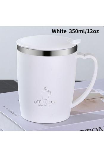 Choice 350ml WHITE 350ml Thermos Mug 304 Stainless Steel Coffee Cup With Handle Leak-Proof Vacuum Flask Ins