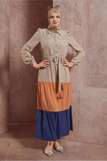 Alvina MULTICOLOR WAIST TIE DRESS 42625