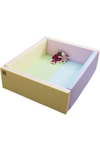 Caraz 2-in-1 Caraz Baby Playpen, Foldable, Waterproof, 120 x 140 x 40 cm, Pastel