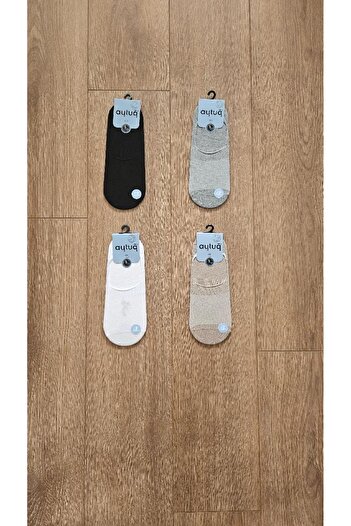 Aytuğ Aytuğ Men's 4 Pairs Bamboo Group (Black-White-Grey-Beige) Suba - 14329-4