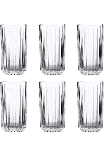 ALSAIF 6-pieces Glass Cup Set, Designed With A Wide Opening And A Stable Base, 360ml