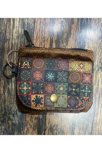 Street Bag Етнически автентичен бохемски портфейл с множество джобове, за ежедневна употреба при пътуване, лесен за носене, водоустойчив