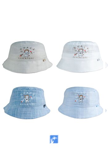 Kardelen Butik Denizli 65% Cotton 35% Polyester Boy's Fisherman Hat (Age 1-3) (48-50 cm)
