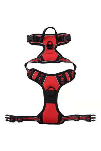 Choice S Red Pet Dog Harness Reflective Adjustable Breathable Vest Chest Strap for Small Medium Large Dogs