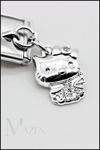 MAZEN 1 Figured Italian Steel Bracelet Charm