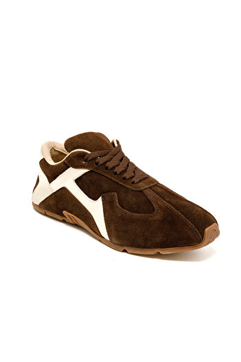 John May Kadın / Kız Sneaker ( Günlük) RC-25Y-187-MIU1005 John May Kahve Süet- Bej Süet