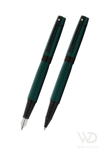 Sheaffer 300 Series Fountain Pen Roller Pen Matte Green Set Special Gift Boxed