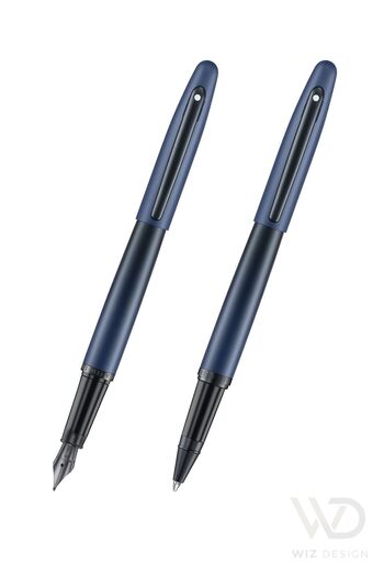 Sheaffer Vfm Dolmakalem Roller Pen Matte Blue Set Special Gift Boxed