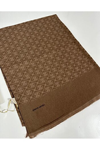 Pierre Cardin Σάλι Elegans Monogram-75 X 190-090700-931 Ανοιχτό καφέ