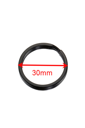 Choice 10pc 30mm 10pcs Alloy Black Flat Keyrings 20-50mm Round Metal Key Holder Connect Ring for DIY Jewelr