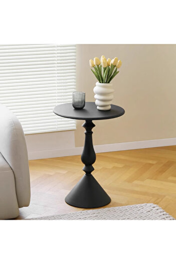 Old_Feller Vintage Round Side Table / Coffee Table / Candlestick Stand - 40 58cm
