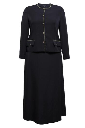 Alvina Large Size Jacket Skirt Suit - 30430