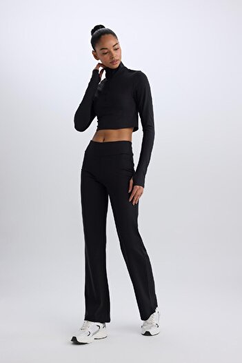 DeFacto DeFactoFit Standart Fit Geniş Paça Standart Boy Skuba Dalgıç Kumaş Pantolon A0566AX24AU