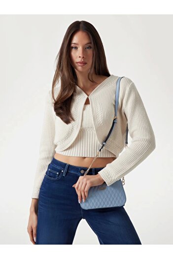 Guess Betula Mini Crossbody Top Zip Women Blue Mini Bag Hwgg9626720-Stu