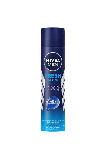NIVEA Men Antiperspirant Spray Fresh Active 200ml – Long Lasting Freshness & Protection
