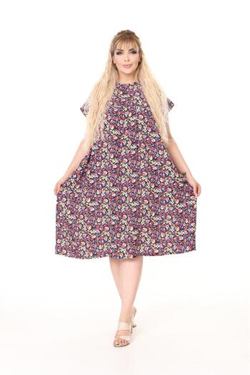 mervemoda Women's Plus Size Summer Woven Dress Tunic