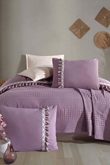 Clasy Tasseled Pique Set - Boutique Double Bohamline