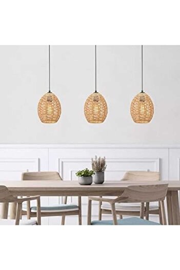 Happy Light Single Hanger Rustic Rattan Design