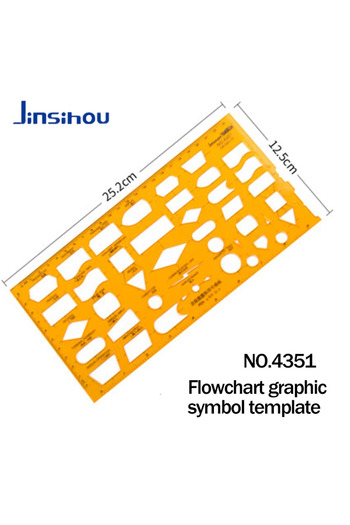 Choice NO.4351 Circle Template Durable K Resin Oval Measuring Ruler Digital Drawing for Furniture Architect